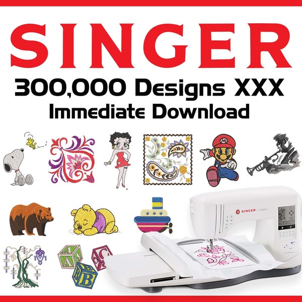 Stickmustersammlung Singer Machine Download - über 300.000 Stickdateien im XXX-Format. Auch kompatibel mit Compucon Maschinen