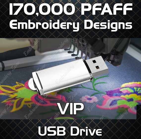 Machine Embroidery Designs Collection PFAFF on USB Over Etsy