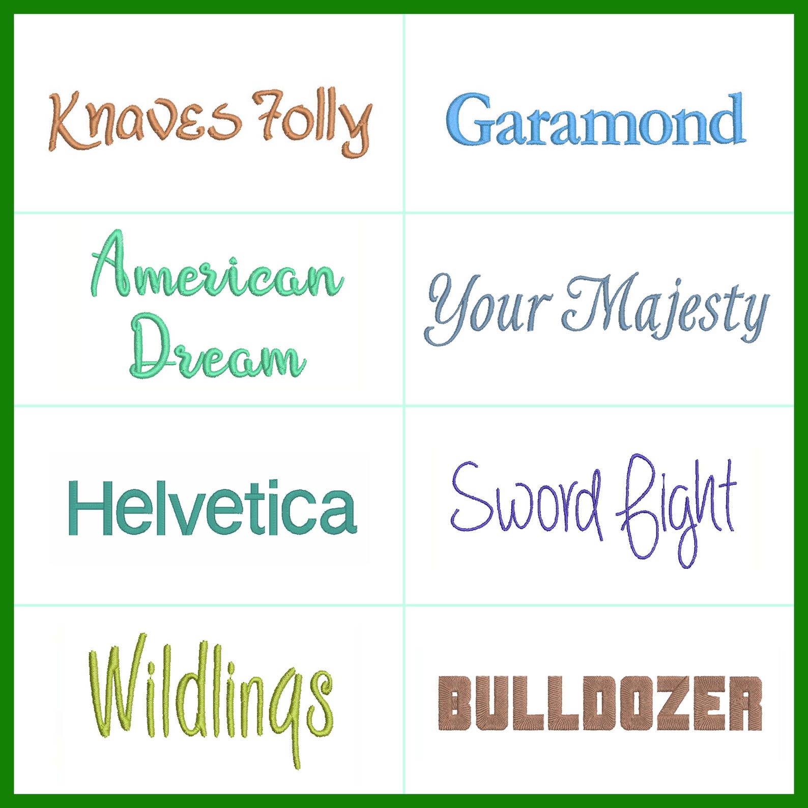 DST Embroidery Fonts: 500 Tajima Machine Bundle (1 - 3 Inch) - Etsy