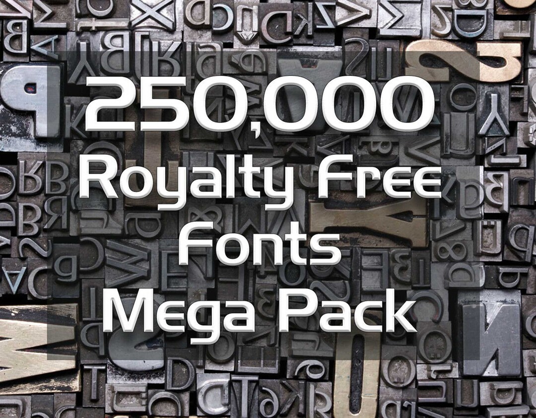 250,000 Royalty Free Fonts Bundle Mega Pack Download Website