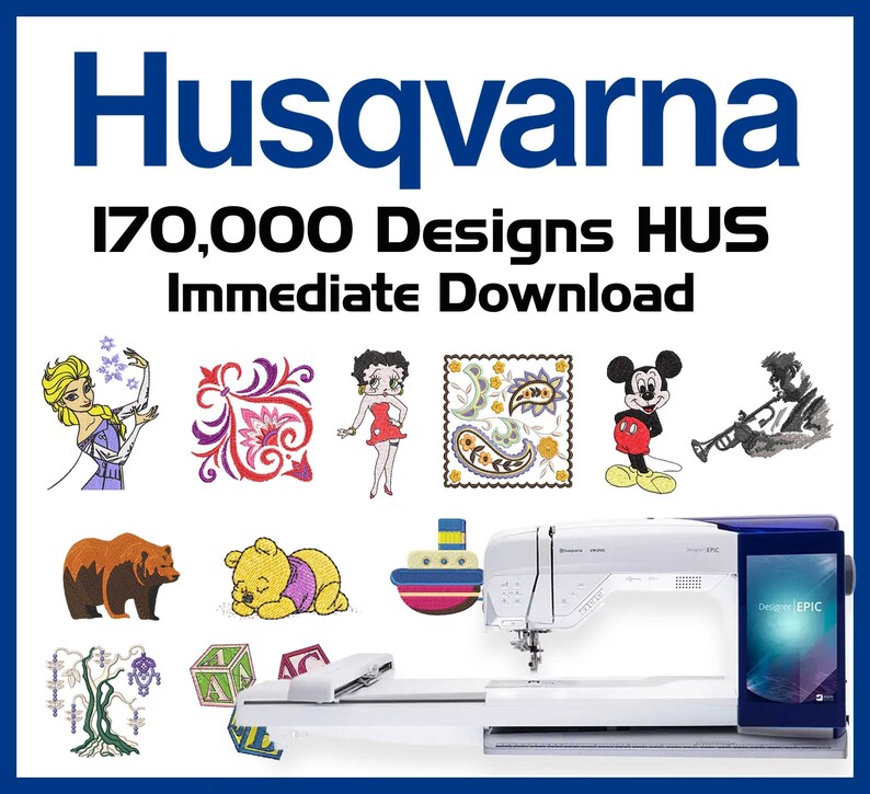 Machine Embroidery Designs Collection Husqvarna Download Etsy