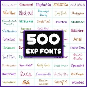 EXP Embroidery Fonts: 500 Bernina Machine Letters Bundle (1 - 3 inch)