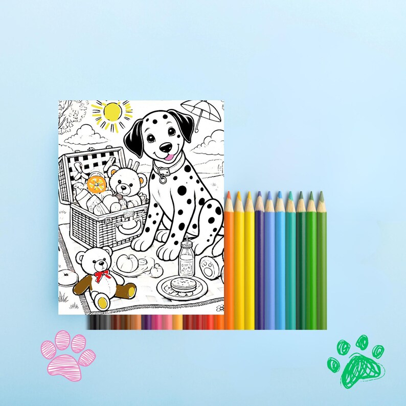 8 Cute Dalmatian Coloring Pages - Etsy