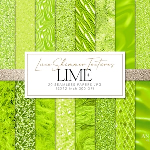 Lime grünes digitales Papier, Lime grüne Folie, grünes Glitter Papier, grünes nahtloses Scrapbook Papier, Metal, grün Metallic, Kommerzielle Nutzung