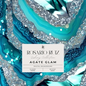 Turquoise Marble digital paper, Aqua agate wallpaper, Elegant and luxury textures, shiny iphone background