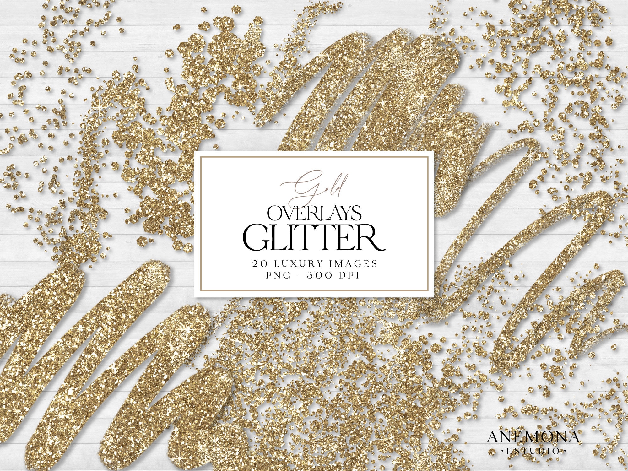 Gold Glitter Confetti Clipart Gold Glitter Overlays Gold - Etsy