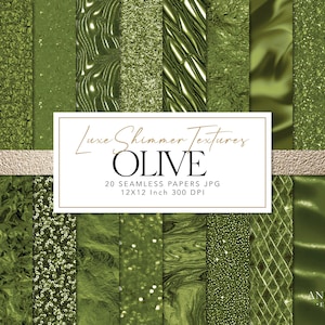 Olivgrünes digitales Papier, grünes Folienpapier, grünes Glitterpapier, grünes Scrapbookpapier, grüner Hintergrund, Kommerzielle Nutzung