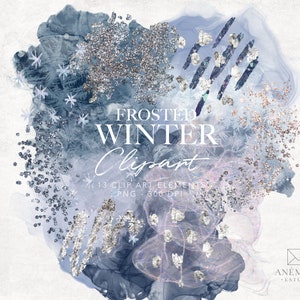 Imágenes prediseñadas de tinta con alcohol de invierno - Imágenes prediseñadas de salpicaduras de azul polvoriento - Imágenes prediseñadas de acuarela abstracta de invierno - Imágenes prediseñadas de tinta con alcohol - uso comercial