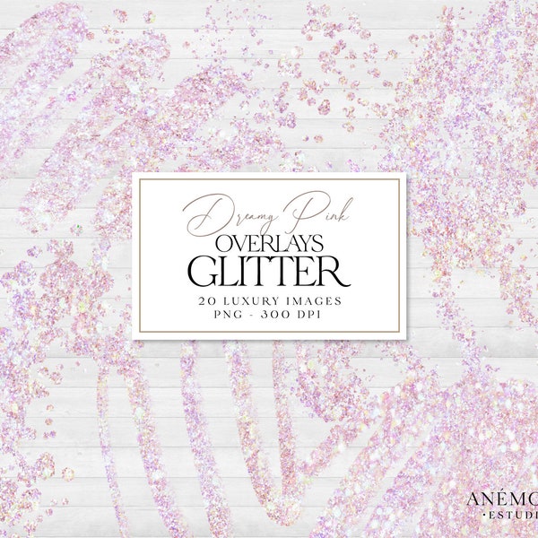 Pastel Pink Glitter Confetti ClipArt, Pink glitter overlays, Pink Shimmer, Confetti Overlay, sparkling glitter, commercial use