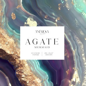 Achat-Hintergründe, Meerjungfrau-Achat-Goldfolie, Regenbogen-Digitalpapierpackung, Geode-Hintergrund, Canva Achat-Scheibenhintergrund, digitaler Download