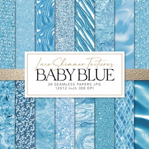 Baby blue digital paper, blue Foil Paper, blue glitter paper, blue seamless scrapbook paper, blue backgrounds, blue textures, Commercial Use