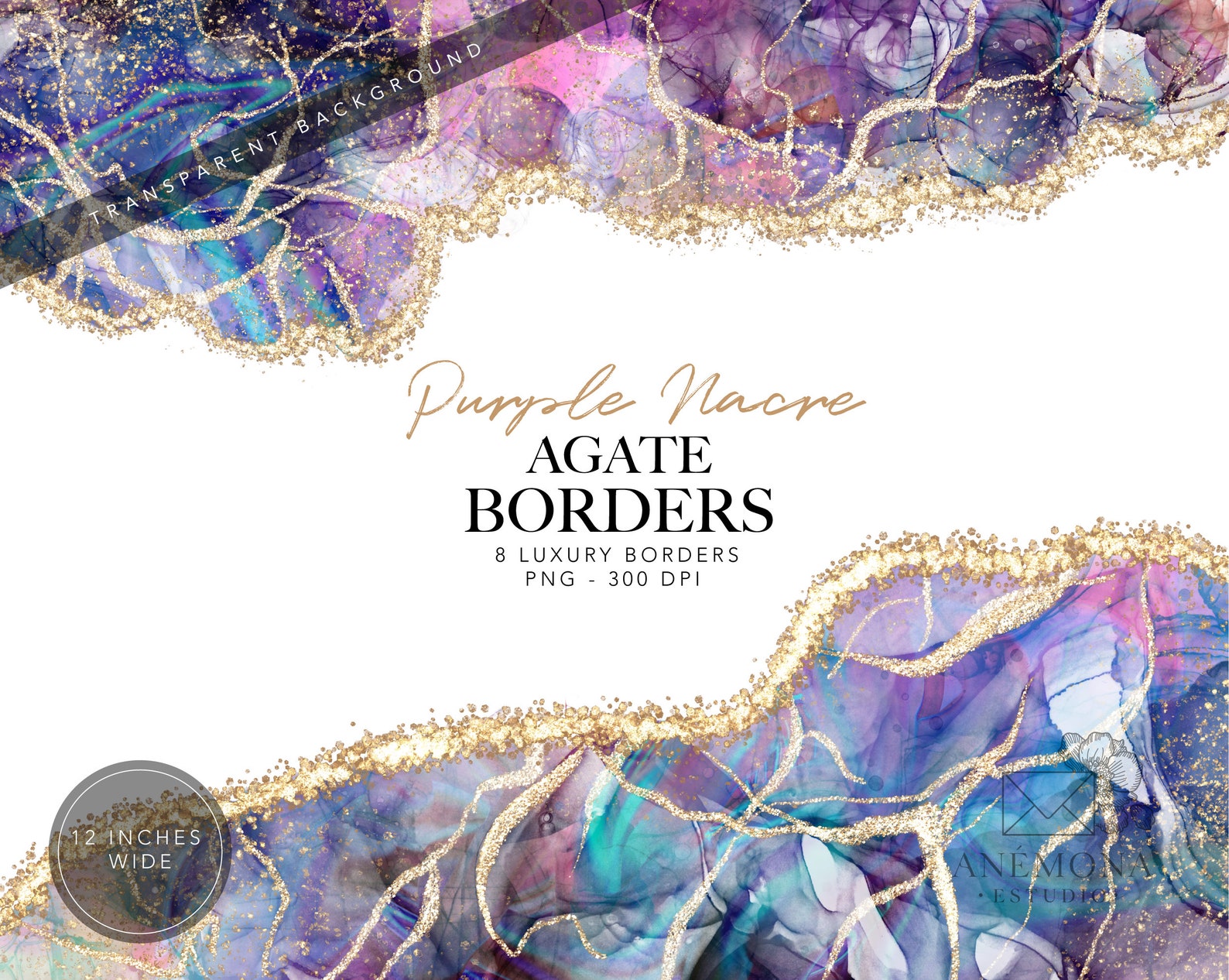 Nacre Borders Clipart Geode Border Marble Border Clip Art - Etsy