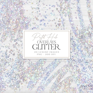 Holografisch Glitzer Konfetti ClipArt, Holografisch glänzende Overlays, Holo Schimmer, Konfetti Overlay, funkelnder Glitzer, kommerzielle Nutzung