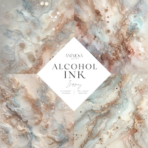 Ivory Alcohol Ink Pattern, liquid paint textures, Elegant and Glamorous Shimmer Backgrounds, Alcohol Ink Digital Papers Sublimation