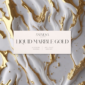 Gold Marmor digitales Papier, Marmorpapier, flüssiger Gold Marmor, Marmor Hintergrund, Goldadern, sofortiger Download für kommerzielle Nutzung