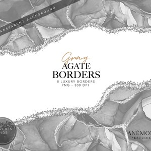 Puede incluir: Borduras de ágata gris con un borde de purpurina plateada. Las borduras miden 30,48 cm de ancho y vienen en un juego de 8. Las borduras son perfectas para agregar un toque de elegancia a tus diseños.