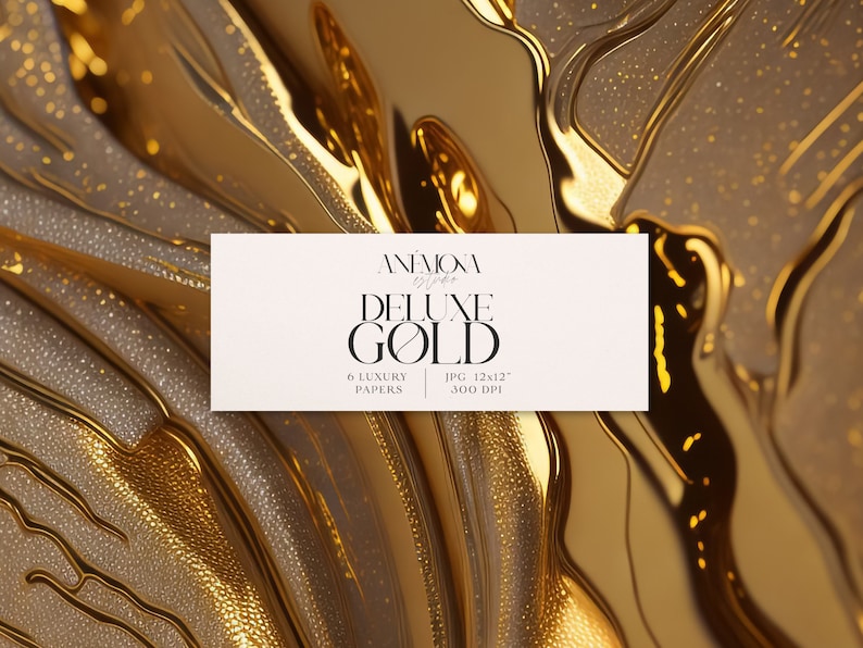 Gold Foil Digital Paper Deluxe Gold Foil Textures Luxury Etsy