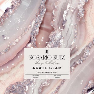 Marmor Pink Blush, digitales Papier, Achat-Tapete, Geode-Textur, Glitzer-Hintergrund für Scrapbook, eleganter digitaler Download, kommerzielle Nutzung