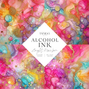Motivo a inchiostro alcolico arcobaleno, texture di vernice liquida, sfondi scintillanti eleganti e glamour, carta digitale a inchiostro alcolico per sublimazione