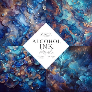 Royal blue Alcohol Ink Pattern, liquid paint textures, Elegant and Glamorous Shimmer Backgrounds, Alcohol Ink Digital Papers Sublimation