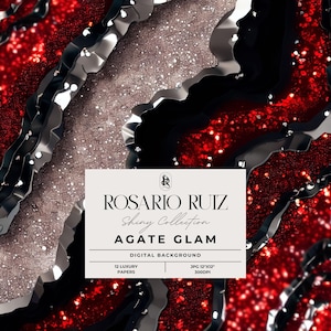 Marble Red black digital paper, Agate wallpaper, geode texture, glitter scrapbook background, Elegant digital download, commercial use