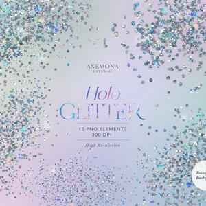 Holografisch Glitzer Clipart - holografische Glitzer Overlays, Regenbogen Glitzer Clip Art in PNG, Format glitzernd, kommerzielle Nutzung