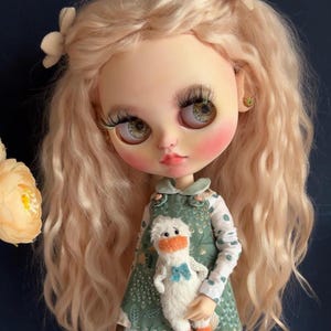 Blythe art doll, custom Blythe doll art & retro Blythe custom doll. OOAK Blythe retro doll and custom Blythe doll. OOAK doll and Blythe doll