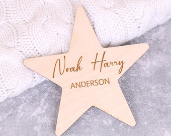 Personalised Baby Announcement, Birth Announcement Sign, Wooden Birth Gift, New Baby Gift,  Hello World My Name Is, Baby Name Plaque
