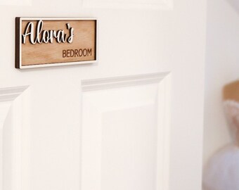 Personalised Bedroom Sign,  Nursery, Bedroom Kids Sign, Children Sign, Room Sign, Room Décor, Name Sign, Name Plaque,