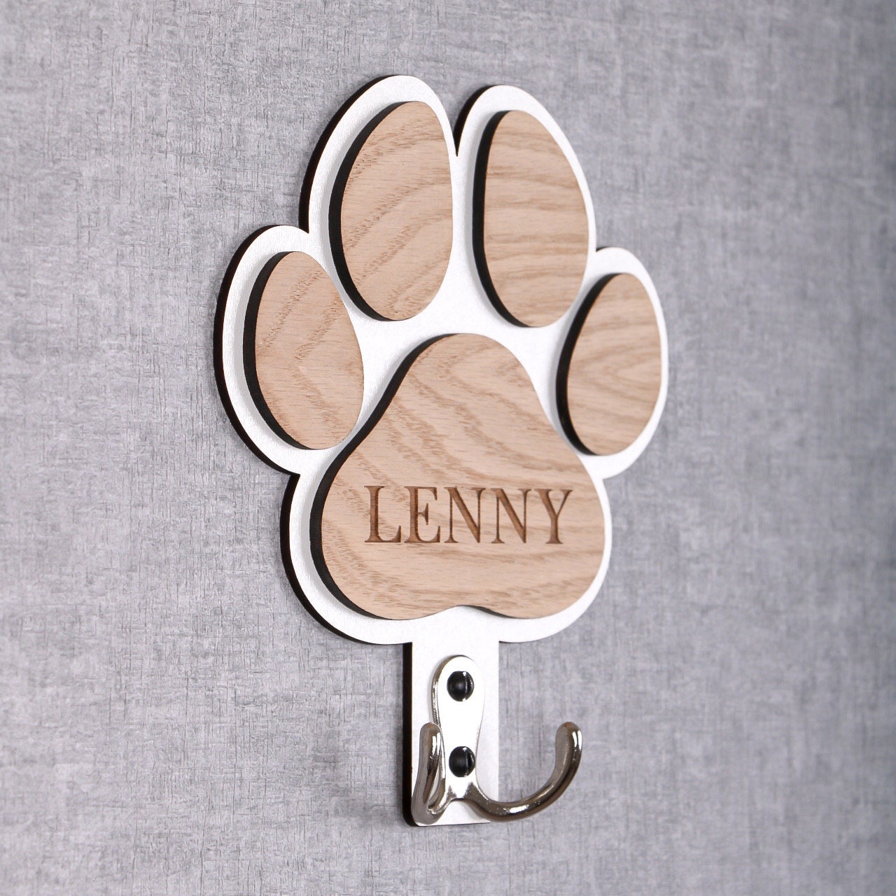 Personalised Dog Lead Holder/hook Dog Lovers Gift Dog Paw Etsy UK