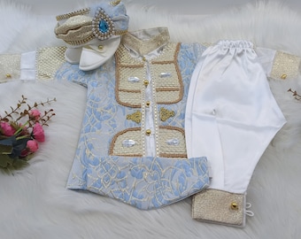 Tenue de bébé garçon, circoncision de bébé garçon, bébé garçon Mevlüt, costumes de bébé Sünnet, vêtements de bébé Eid, costume de prince, séance photo, tenue de baptême