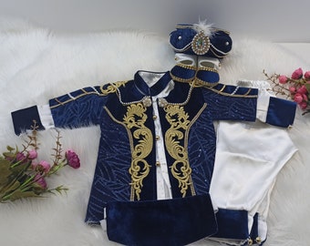 Costume de Prince, bébé garçon Mevlüt, tenue de bébé garçon, circoncision de bébé garçon, tenue d'anniversaire de séance photo garçon, vêtements de bébé Eid