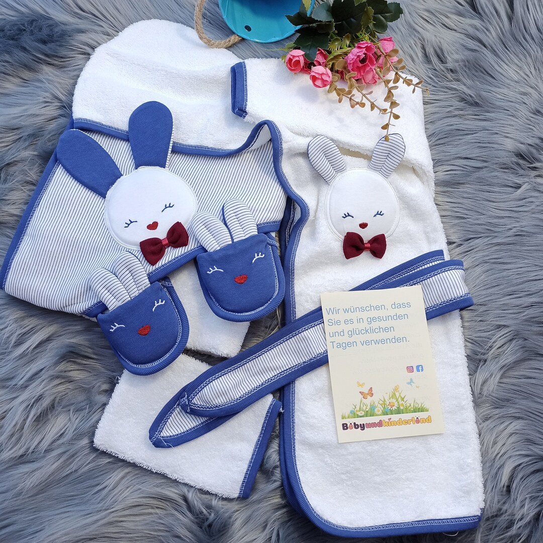 Baby Bathrobe Set Bebek Bornoz Seti Hedaya Organic Bathrobe Etsy