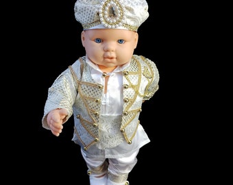 Costume de baptême bébé garçon, vêtements bébé Eid, bébé garçon Mevlüt, circoncision bébé garçon, séance photo, tenue bébé garçon, tenue anniversaire garçon