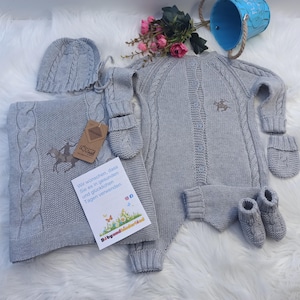 Knit Newborn Set 100% Cotton, Organic Baby Clothes, Natural Baby Clothes, New Born Set,Triko Bebek Takımı image 8