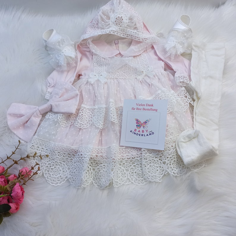 Baby Mädchen Taufanzug, Baby Mädchen Mevlüt, Baby Mädchen Kleidung, Fotoshooting, Baby Eid Kleidung, Prinzessin Kleidung Hell Rosa