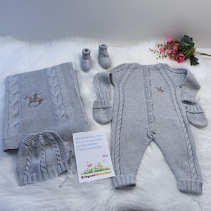 Knitted Newborn Set 100% Cotton, Natural Baby Clothes, Pure Cotton, Triko Bebek Takımı, Knitted Newborn Set, Organic Baby Clothes