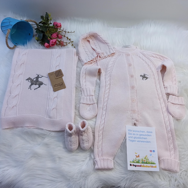 Knit Newborn Set 100% Cotton, Organic Baby Clothes, Natural Baby Clothes, New Born Set,Triko Bebek Takımı image 4