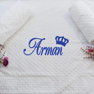 Baby blanket with desired name, personalized baby blanket, baby gift with desired name, with name baby blanket, personalized gift for birth