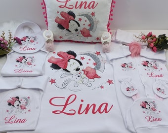 Gepersonaliseerde baby bodysuit set, gepersonaliseerde pasgeboren rompertje, pasgeboren set met naam, gepersonaliseerd babycadeau