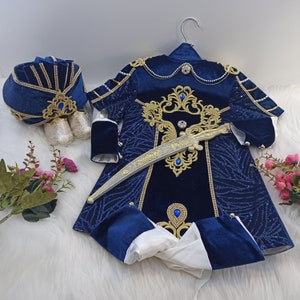 Boys Outfit, Photoshoot, Baby Eid Clothes,Boys Circumcision Costume, Boys Mevlut Suit, Prince Costume, Boys Mevlut Costume image 4