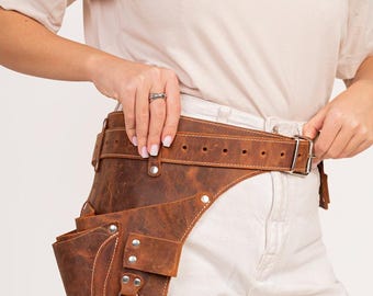 Leather garden Tool Belt. Personalized florist Tool Belt Leather, Gardening Belt, Tool Bag Belt, Farmer Tool Belt Pouch