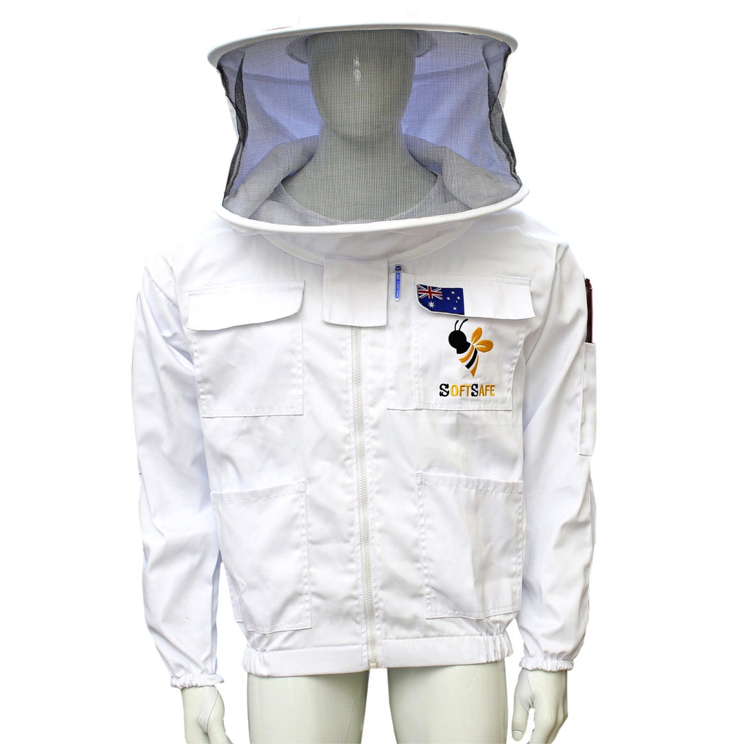 Beekeeping Bee Jacket White Cotton Hooded Sting Proof Unisex Jacket ...
