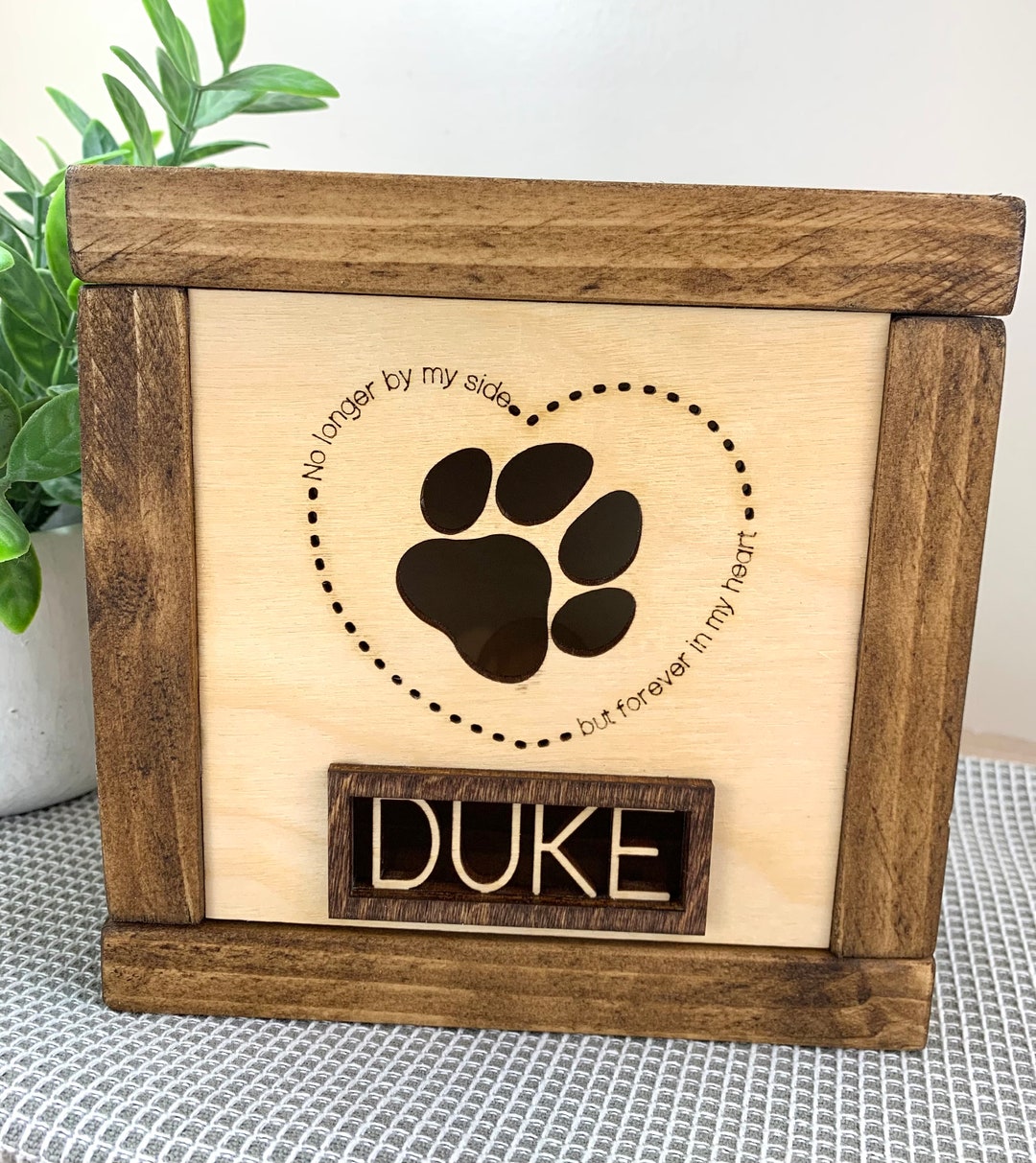 Pet Memorial Light Box / Custom Pet Memorial Box Dog Memorial Etsy