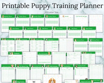 Welpen-Trainingsplaner, Hundepflege-Planer, druckbare Welpen-Planer, neue Welpen-Planer, neuer Welpe Checkliste druckbar