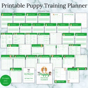 Puppytrainingplanner, hondenverzorgingsplanner, afdrukbare puppyplanner, nieuwe puppyplanner, afdrukbare checklist nieuwe puppy