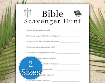 Bible Scavenger Hunt, Bible Trivia, Sunday School Game, Church Scavenger Hunt, Bible Game, Kids Bible Study, Bible Activity, Church Game