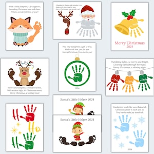 Christmas Handprint Craft, Christmas Handprint Art, Christmas Footprint Art, Handprint Crafts for Kids, Printable PDF