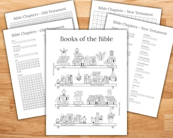 Bibellese-Tracker, Bibellesetagebuch, Bücher des Bibelleseplans, Malbuch-Tracker für die Bibel, Tägliche Bibellese