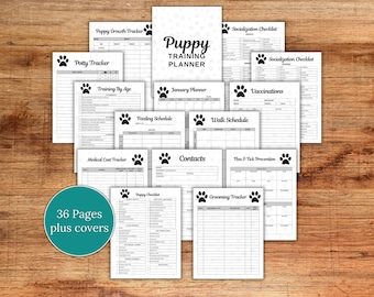 Puppy Training Planner, Dog Care Planner, Puppy Care Planner, New Puppy Planner, New Puppy Checklist Printable